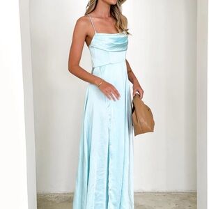 Saints + Secrets | Icy Blue Maxi Dress